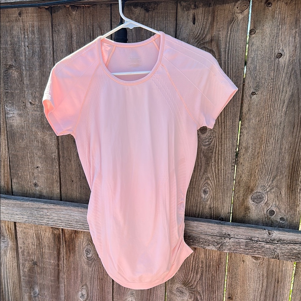 Athleta Pink Fitted Short Sleeve T-Shirt